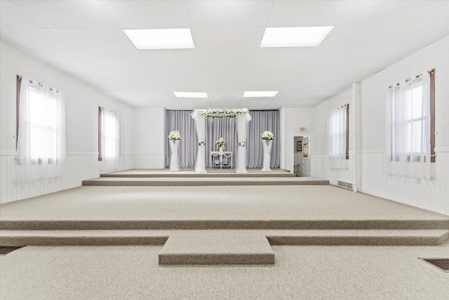 interior space featuring carpet and a wealth of natural light