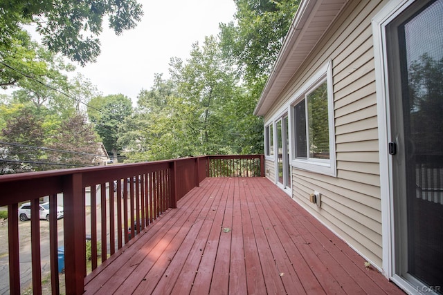 view of wooden deck