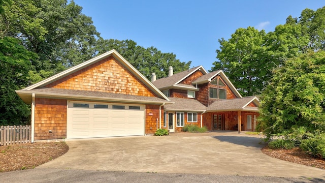 craftsman-style house with a garage