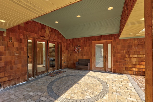 view of patio / terrace featuring french doors