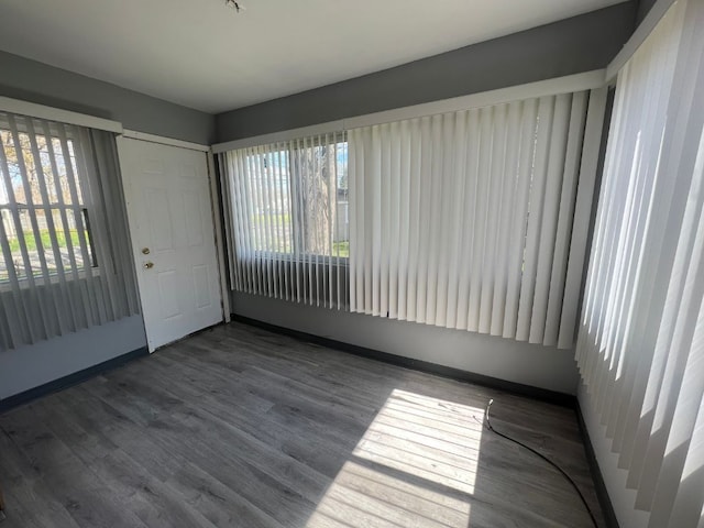 interior space featuring dark hardwood / wood-style flooring