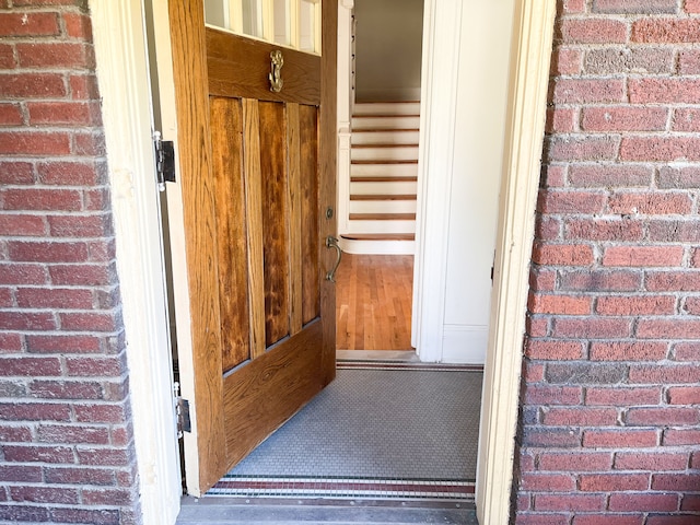 488 Parkview Dr, Detroit, MI 48214 - entrance to property featuring brick siding