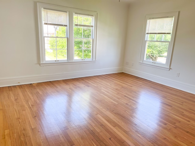 488 Parkview Dr, Detroit, MI 48214 - spare room featuring light wood-type flooring, plenty of natural light, and baseboards