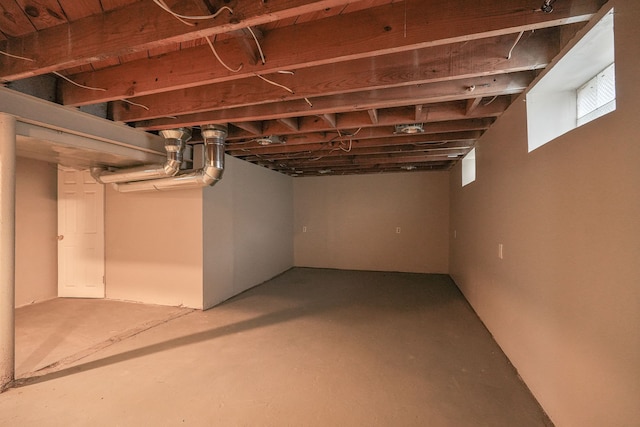 view of basement