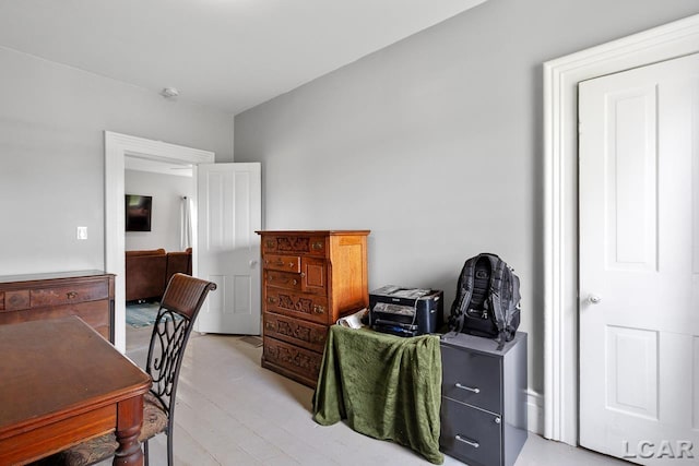 office featuring light hardwood / wood-style floors