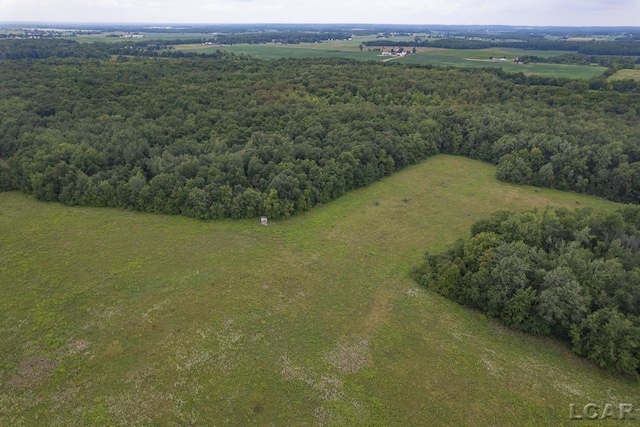 bird's eye view featuring a rural view