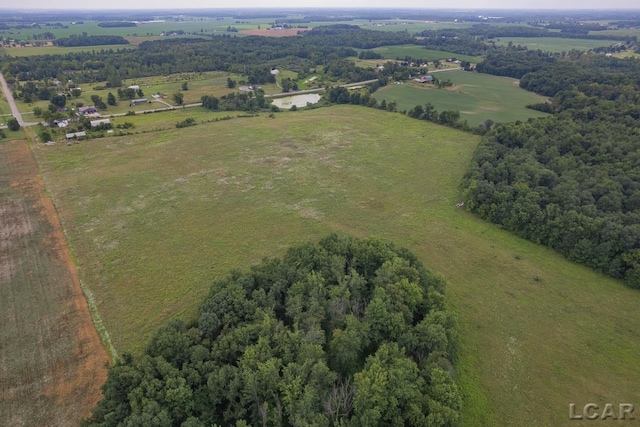 drone / aerial view with a rural view