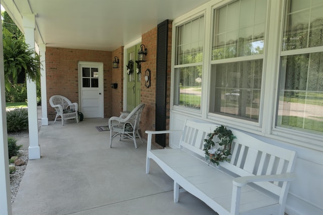 view of patio with covered porch