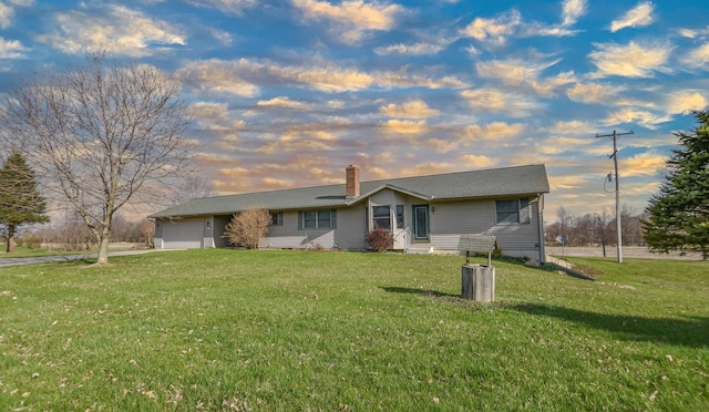 204 W Hatmaker Rd, Coldwater, MI 49036 - single story home featuring a garage, a front yard, and a chimney