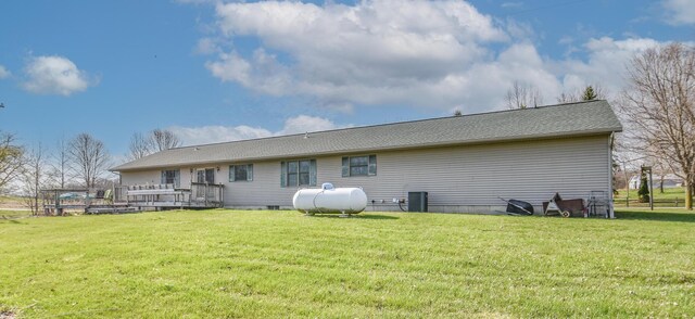 204 W Hatmaker Rd, Coldwater, MI 49036 - rear view of house featuring a yard and a wooden deck