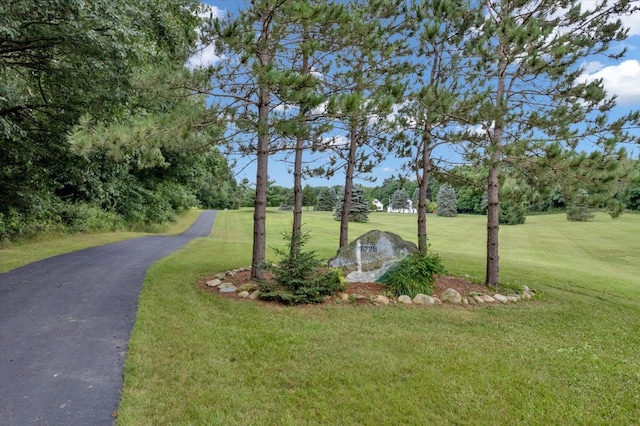 view of home's community featuring a yard