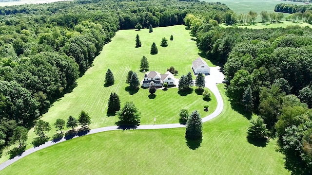 bird's eye view with a rural view