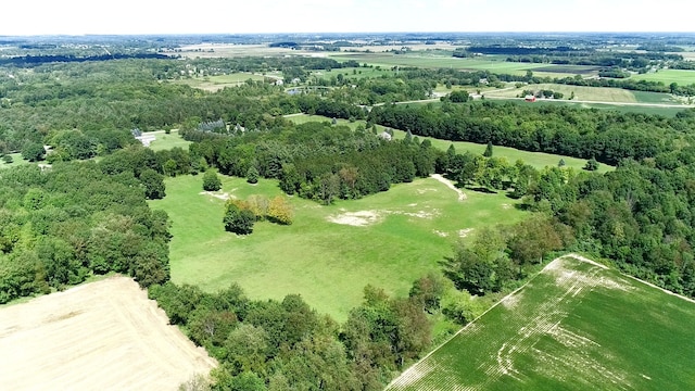 aerial view with a rural view