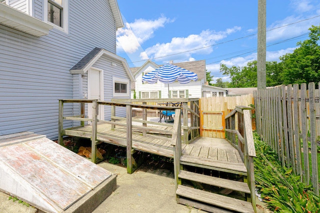 view of wooden terrace