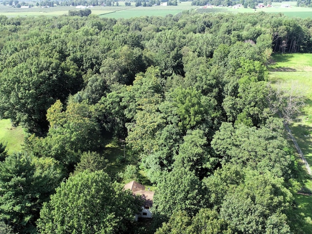 aerial view with a rural view