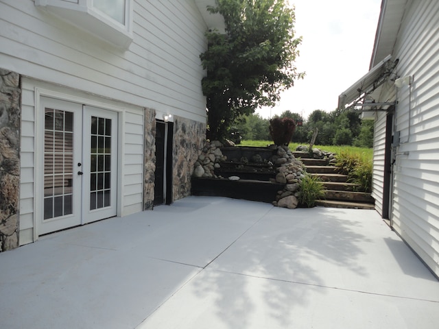 view of patio with french doors