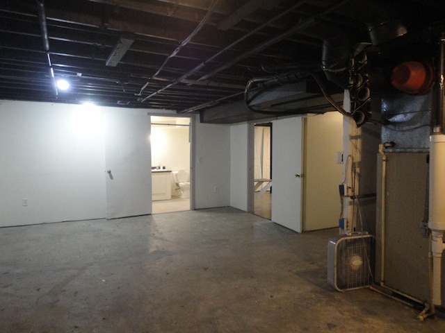 view of basement