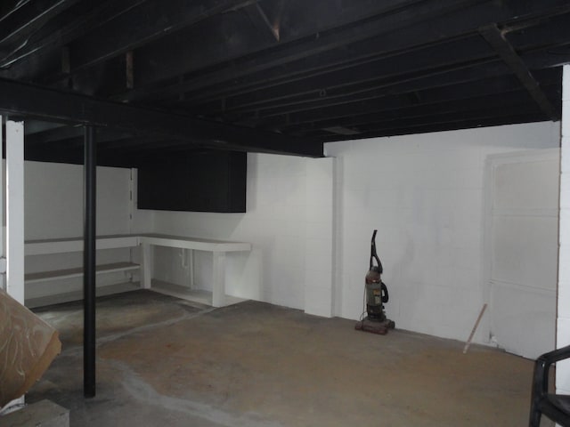 view of basement