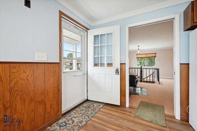 6800 Lakeshore Dr, Newport, MI 48166 - doorway to outside with light wood-style floors