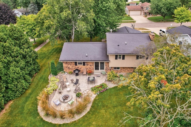 birds eye view of property