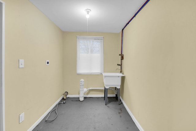 laundry area with hookup for an electric dryer