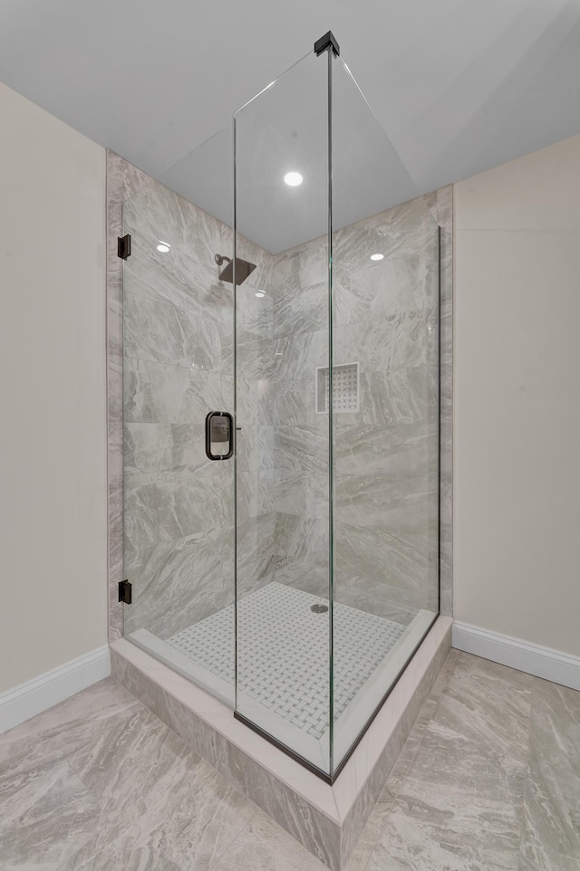 bathroom with walk in shower