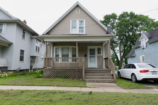 bungalow-style house with covered porch