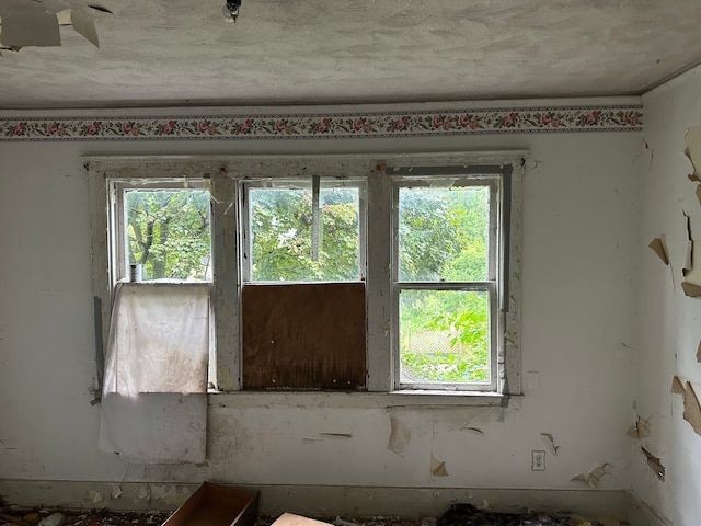 spare room with a wealth of natural light