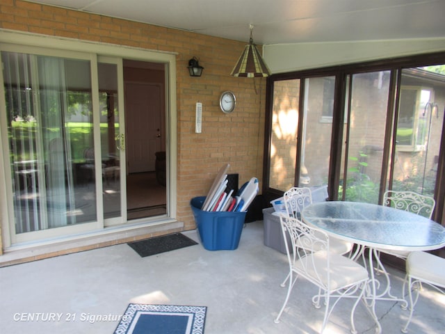 view of sunroom