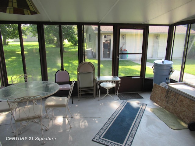 sunroom with a wealth of natural light