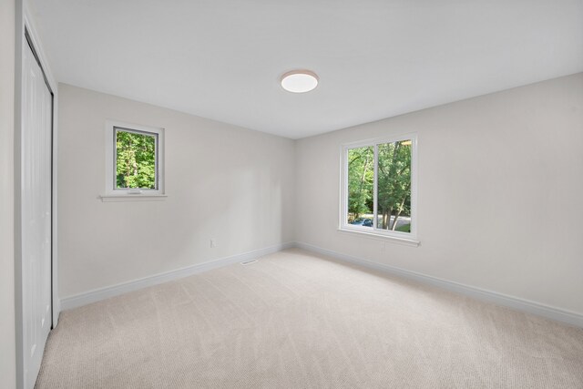 carpeted empty room with a healthy amount of sunlight