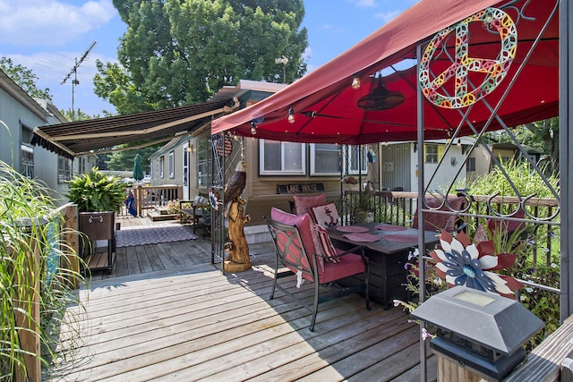 view of wooden terrace