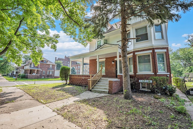 view of front of house with covered porch