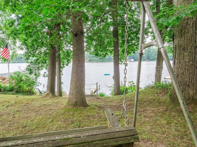 view of water feature