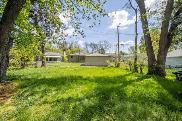 view of fenced backyard