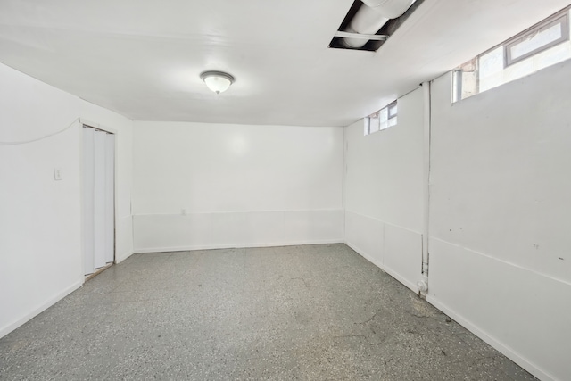basement with baseboards