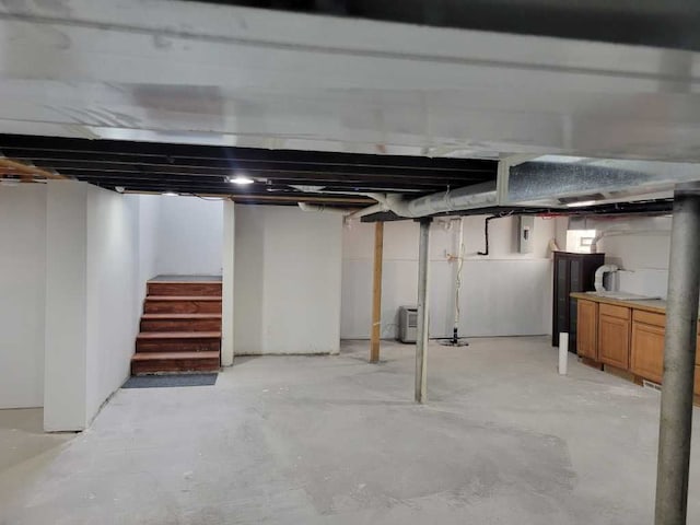 view of basement