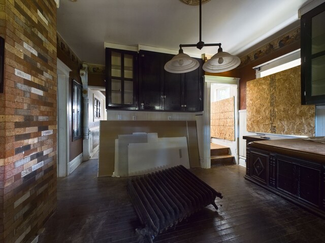 kitchen featuring dark hardwood / wood-style floors