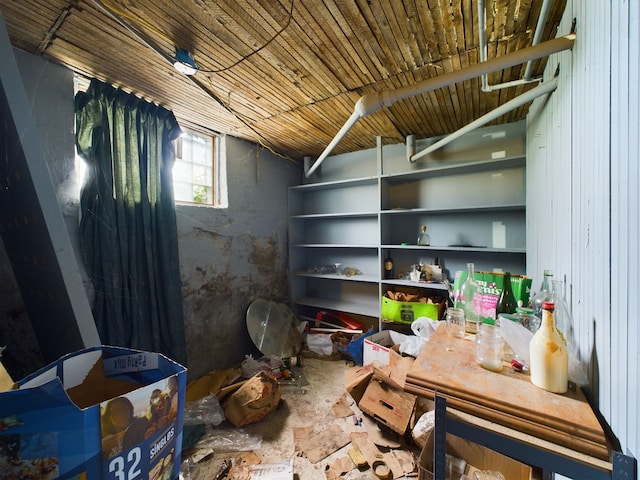 view of storage area