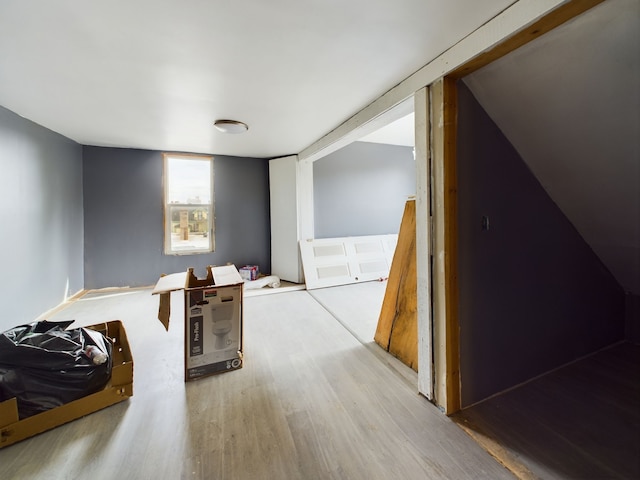 interior space with light wood-type flooring