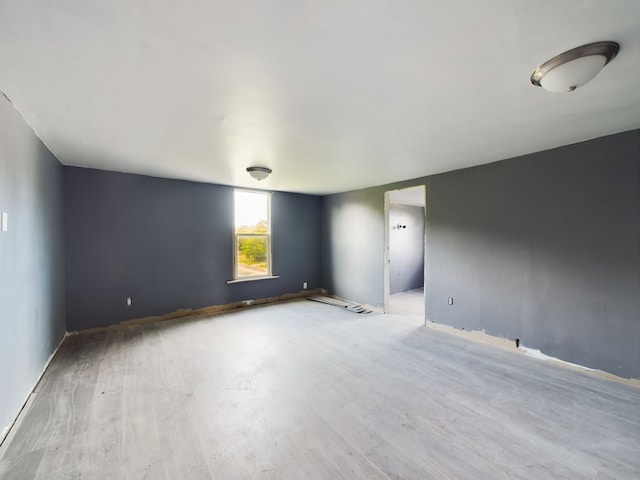 empty room featuring light wood-type flooring