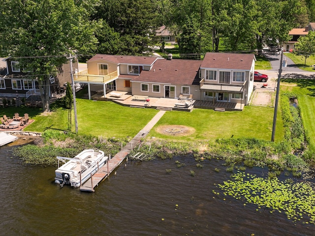 1794 S Hughes Rd, Brighton, MI 48114 - view from above of property with a large body of water