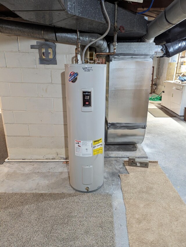 42294 Willson Memorial Dr, Chassell, MI 49916 - utility room with electric water heater