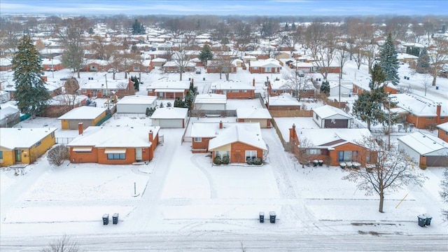 view of snowy aerial view