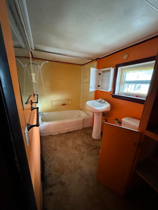 bathroom featuring sink and shower / bathing tub combination