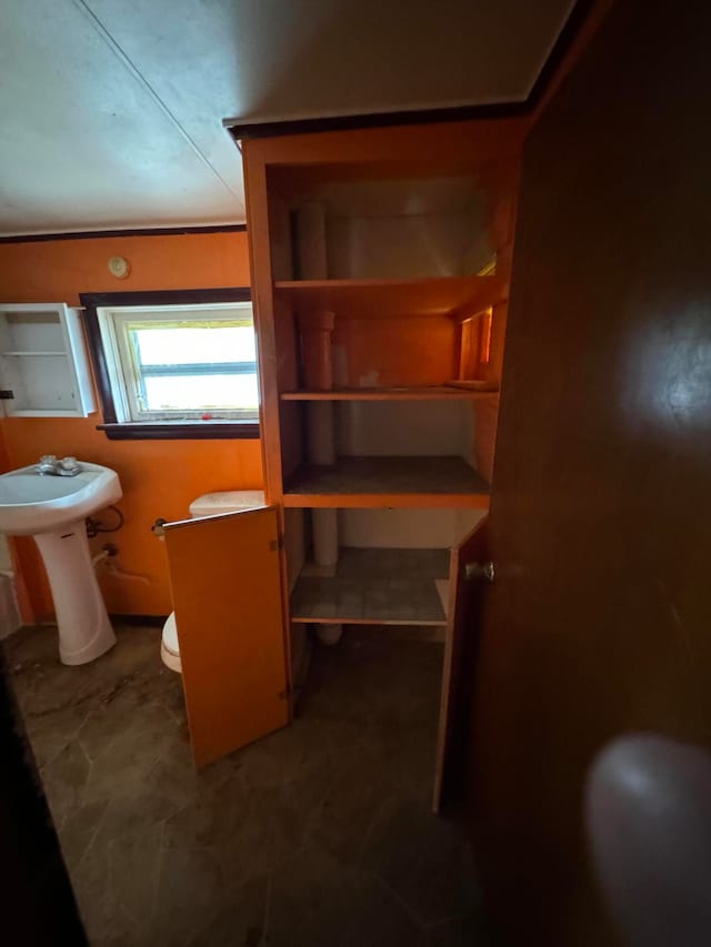 bathroom with sink and toilet