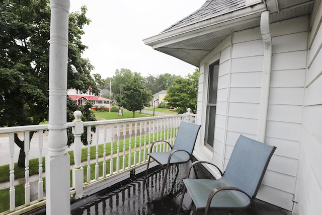 balcony with covered porch