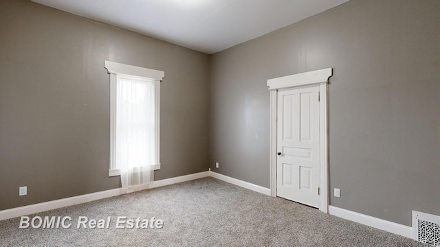 view of carpeted empty room