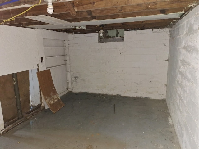 view of basement