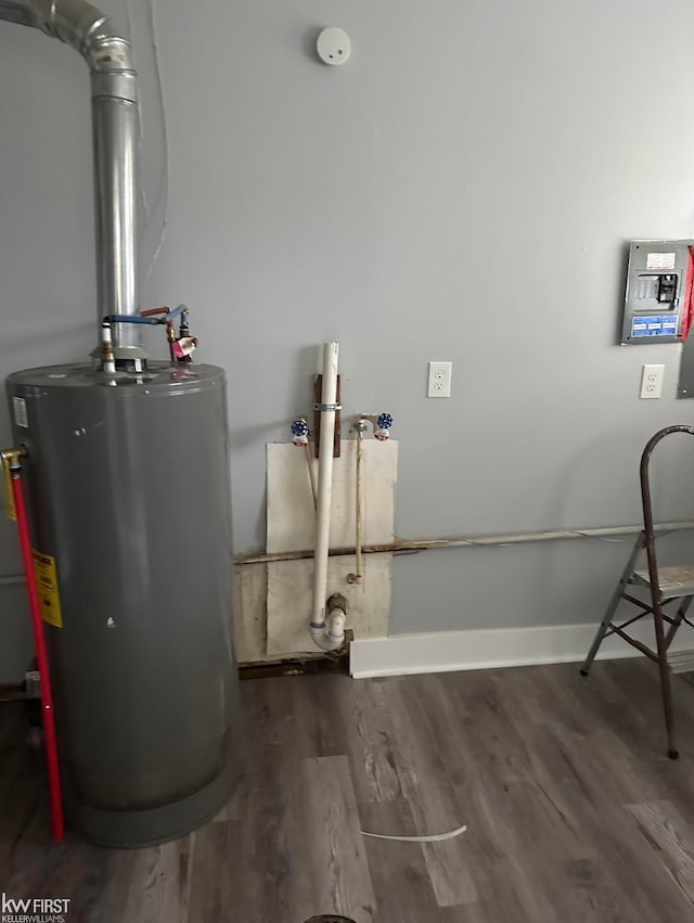 utilities featuring gas water heater